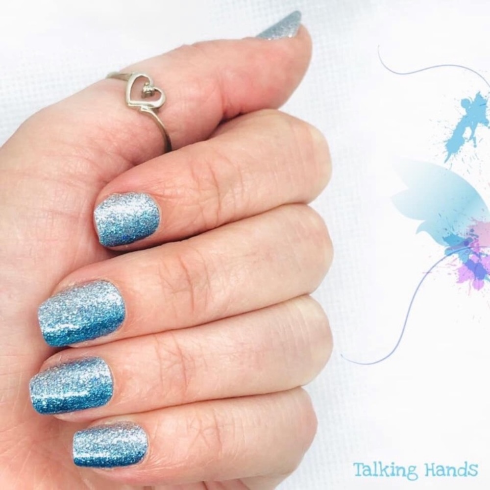 Color Street French Riviera Blue Ombre Nails